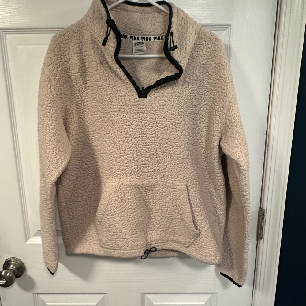 Victoria's Secret Cream Sherpa Cowl Sweater